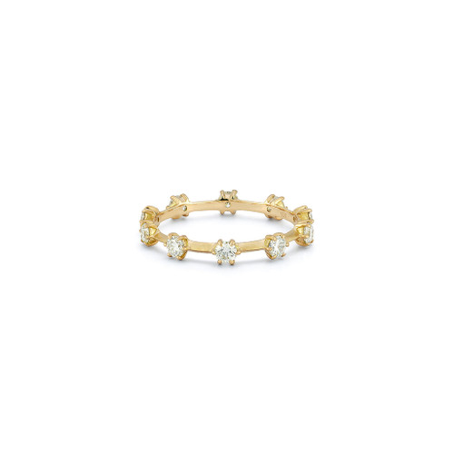 Jade Trau 18K Yellow Gold Small Kismet Band, Size 6.5