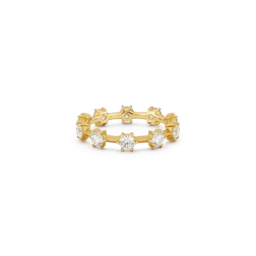 Jade Trau 18K Yellow Gold Medium Kismet Band, Size 6.5