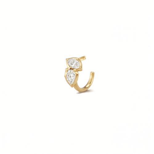 Jade Trau 18K Yellow Gold Poppy Ear Cuff