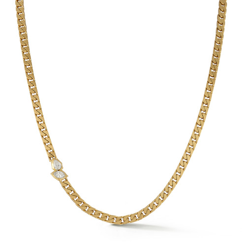 Jade Trau 18K Yellow Gold Poppy Curb Chain Necklace