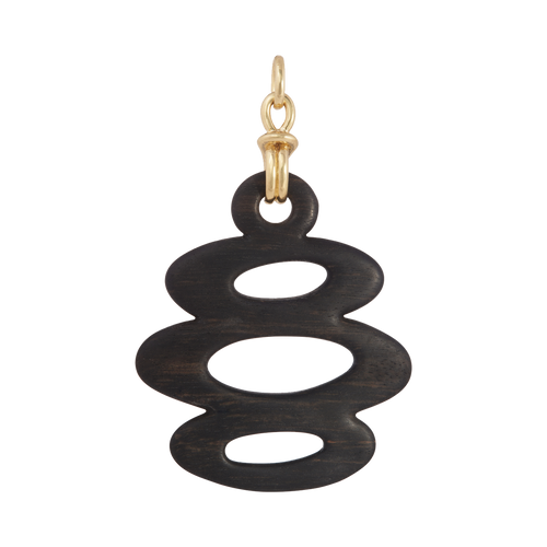 Sidney Garber 18K Yellow Gold Aurora Ebony Pendant