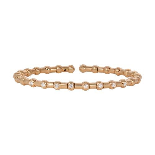 Sidney Garber 18K Yellow Gold Holly Bracelet with Diamonds