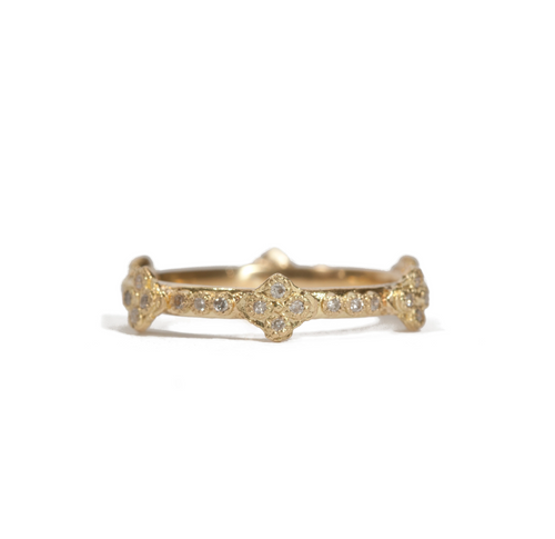Armenta 18K Yellow Gold Crivelli Stack Band Ring, Size 5