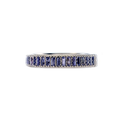 Armenta Grey Sterling Silver Iolite Stack Band Ring, Size 7