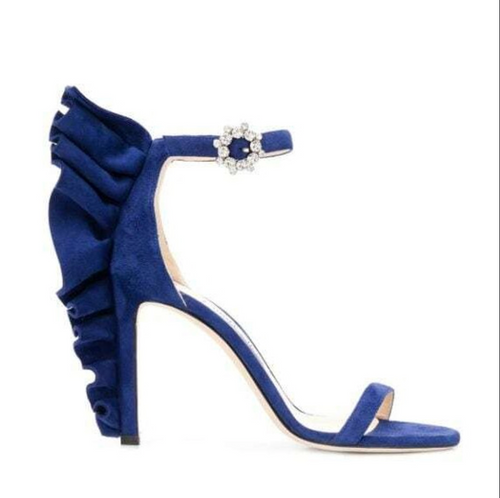 Jimmy Choo Karalie 100 Suede Sandals, Size 37.5