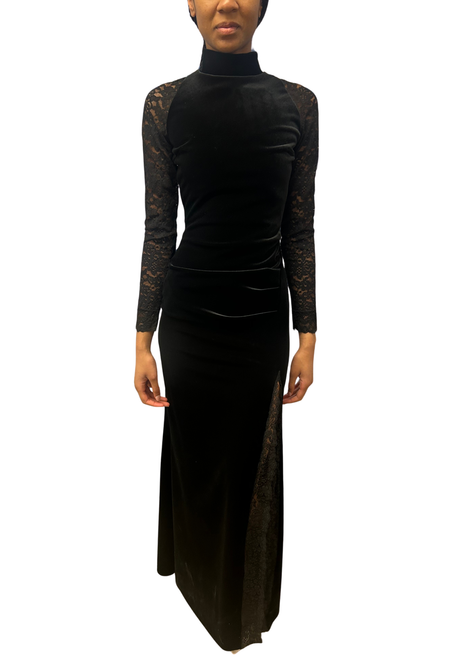 *VIRTUAL TRUNK SHOW* Chiara Boni La Petite Robe Garim Velvet Lace Long ZP Gown