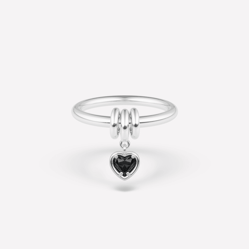 *SHOP & SIP*Spinelli Kilcollin Pia Heart Silver Noir Ring