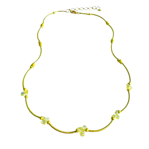 Mara Labell Designs 18K Gold Dangerous Curves Clear Yellow Diamond Briolettes Necklace, 20"
