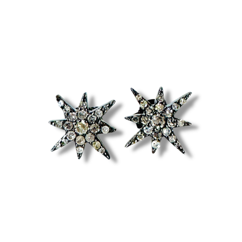 Mara Labell Designs Darkstar Diamond Pave Stud Earrings