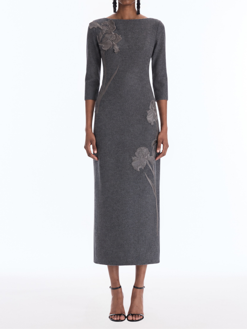 *VIRTUAL TRUNK SHOW* Oscar de la Renta 3/4 Sleeve Wool Cashmere Tailoring Cocktail Dress