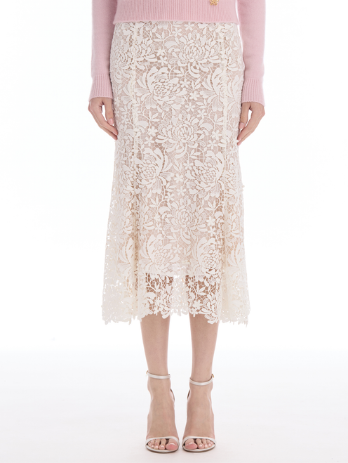 *VIRTUAL TRUNK SHOW* Oscar de la Renta Chrysanthemum 3d Guipure Skirt