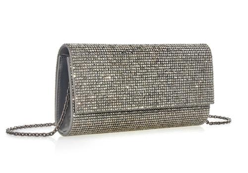 *COMING SOON* Judith Leiber Couture Perry Crystal Clutch in Gray