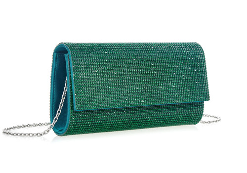 *COMING SOON* Judith Leiber Couture Perry Crystal Clutch in Emerald