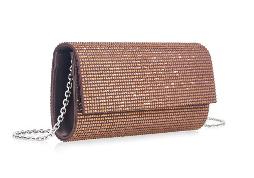 *COMING SOON* Judith Leiber Couture Perry Crystal Clutch in Chocolate