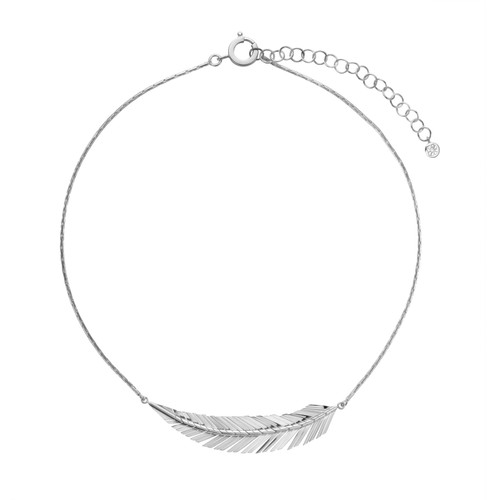 Cadar White Gold Feather Necklace (Medium)