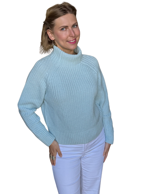 Iris Von Arnim Bardelia Cashmere Sweater in Glacier
