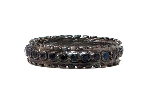 Armenta Black Sapphire Stack Band Ring