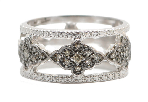 Armenta Grey Scroll Stations Stack Ring