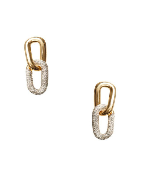 Kai Linz 14K Yellow Gold Harlow Chain Post Earrings