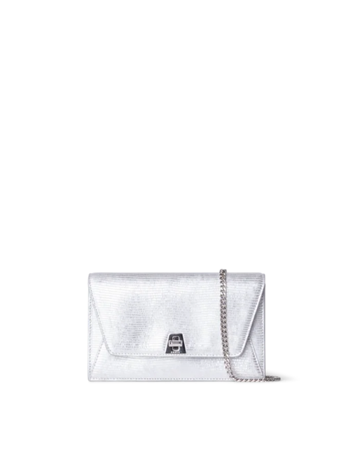 Akris Anouk Envelope Bag in Silver Metallic