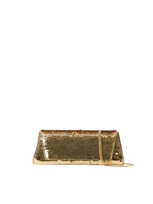 Akris Small Anouk Convertible Clutch in Gold Metallic