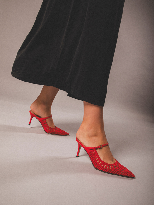 Arteana Trieste 75 Mule in Coral Red