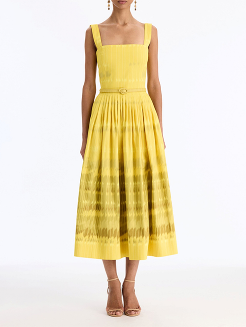 *VIRTUAL TRUNK SHOW* Oscar de la Renta Sleeveless Abstract Houndstooth Day Dress