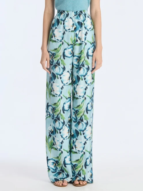 *VIRTUAL TRUNK SHOW* Oscar de la Renta Calla Lillies Silk Twill Pant