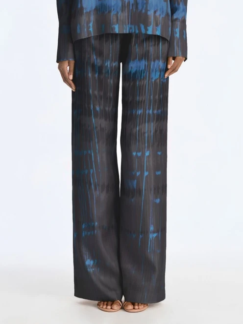 *VIRTUAL TRUNK SHOW* Oscar de la Renta Abstract Houndstooth Silk Twill Pant
