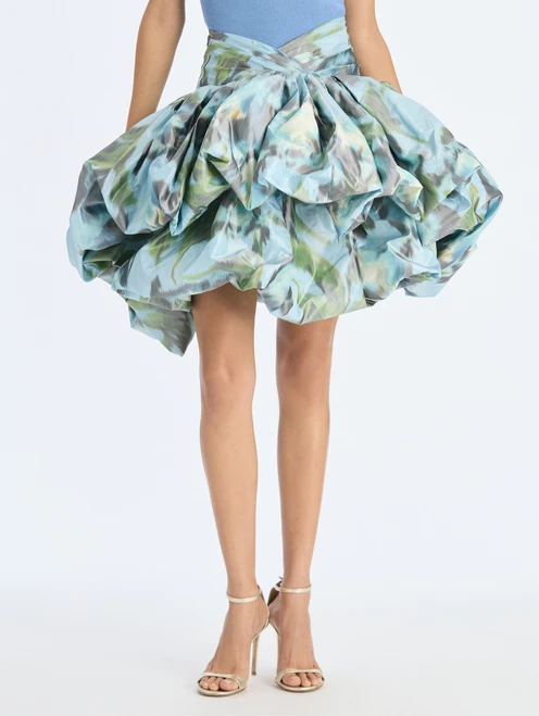 *VIRTUAL TRUNK SHOW* Oscar de la Renta Abstract Calla Lily Chine Bubble Skirt