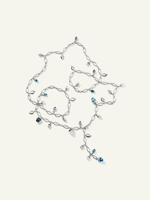 Tamara Comolli 18K White Gold Mikado Long Ocean Collier Necklace, 100cm