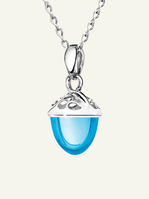 Tamara Comolli 18K White Gold Mikado Bouquet XL Fairy Pendant with Swiss Topaz