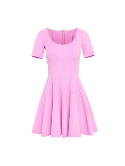 Oscar de la Renta Scoop Neck Dress in Begonia, Size 6