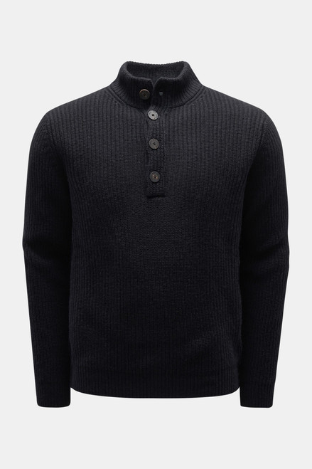 Iris Von Arnim Men's Connor Cashmere Sweater in Black, Size Large and XX-Large