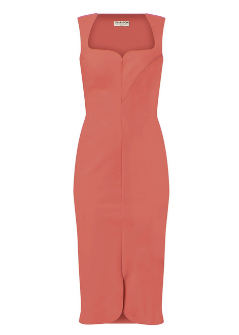 Chiara Boni La Petite Robe Tarcilarette Dress in Persimmon, Size 40