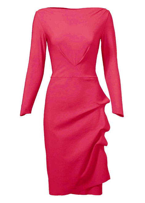Chiara Boni La Petite Robe Cassandre Dress in Spicy Pink, Size 44