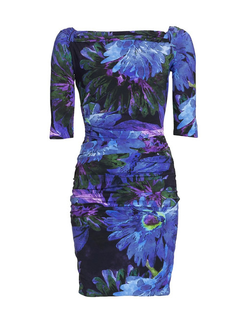 Chiara Boni La Petite Robe Nerina Printed Off-The-Shoulder Dress, Size 48