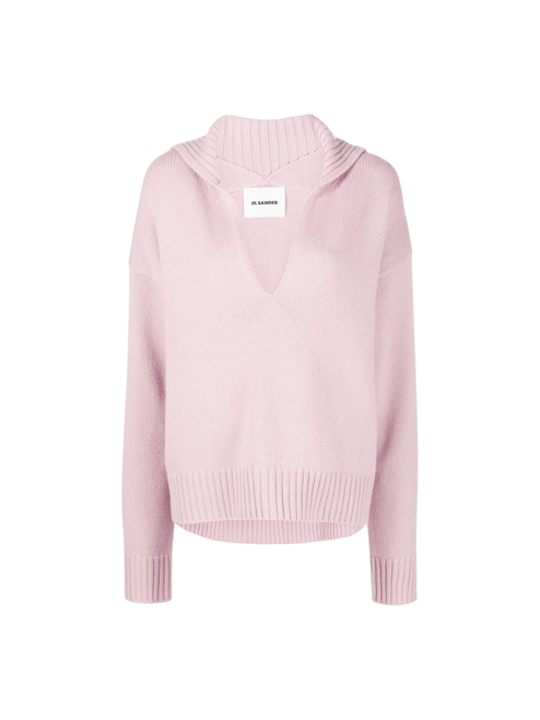Jil Sander Long Sleeve Cashmere V-Neck Sweater, Size 34 (4 US)