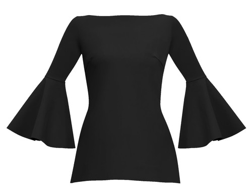 Chiara Boni La Petite Robe Natty Top in Black, Size 40/44/46