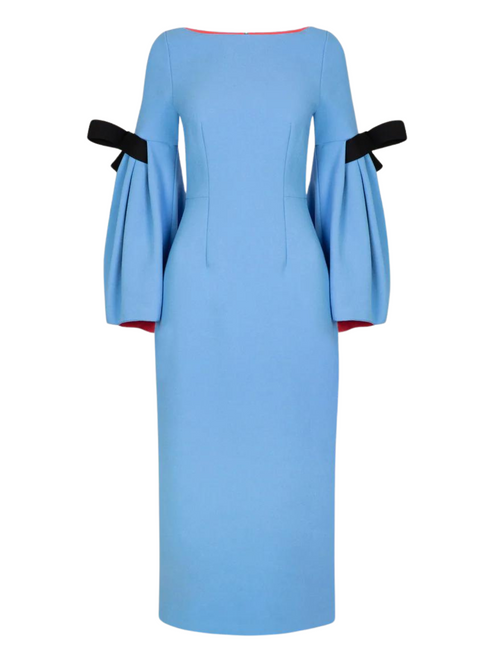 Roksanda Calispi Crepe Dress in Cielo/Amoria