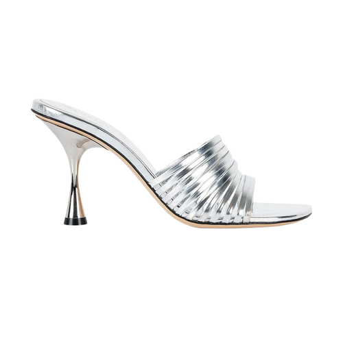 Wandler Max Strappy Sandal in Silver