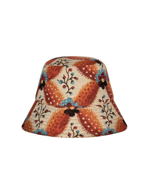 Etro Jacquard Bucket Hat in Orange