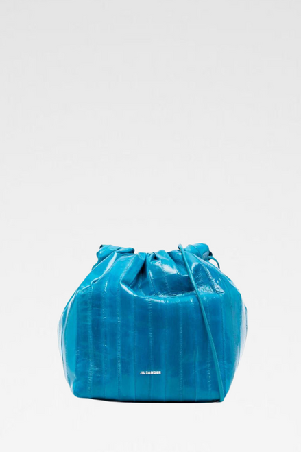 Jil Sander Shoulder Bucket Bag in Blue
