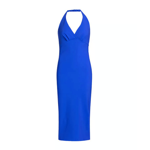Chiara Boni La Petite Robe Valorie Halter Dress in Blu Klein, Size 44