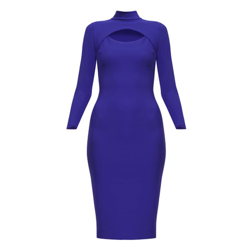 Chiara Boni La Petite Robe Ayamish Dress in Inchiostro, Size 42