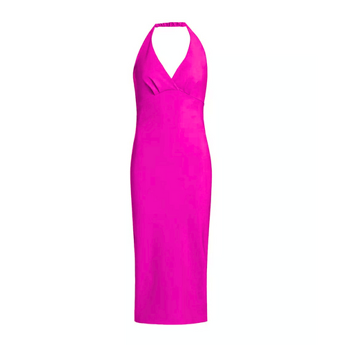 Chiara Boni La Petite Robe Valorie Halter Dress in Lampone, Size 42