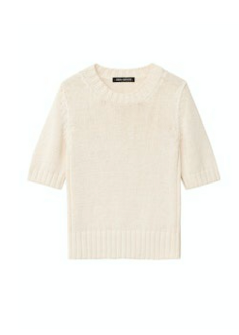Iris Von Arnim Pallas Knit Top in Ecru, Size X-Small