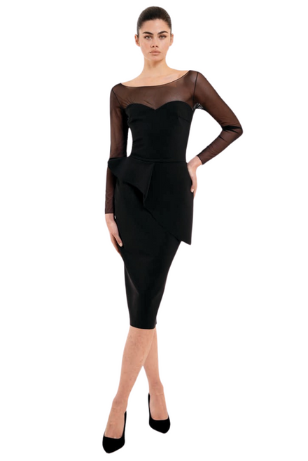 *VIRTUAL TRUNK SHOW* Chiara Boni La Petite Robe Skip Illusion BIS MM Dress in Black