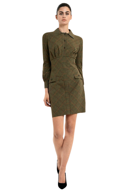 *VIRTUAL TRUNK SHOW* Chiara Boni La Petite Robe Dolby Print Plaid Dress in Islay