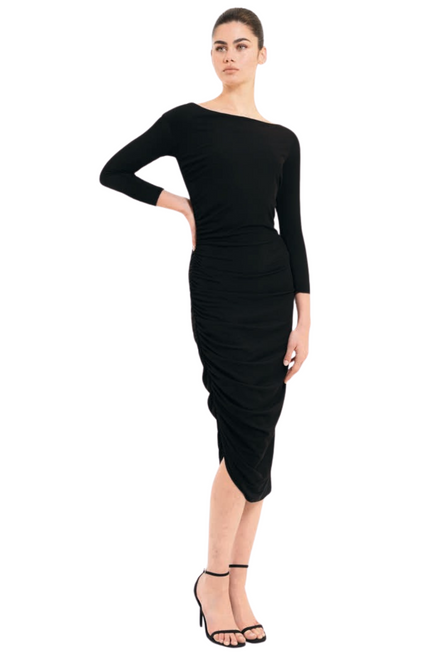 *VIRTUAL TRUNK SHOW* Chiara Boni La Petite Robe Fasta Slinky Dress in Black